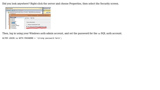 Databases: Cannot log in using SA with SQL Authentication (2 Solutions!!) смотреть онлайн