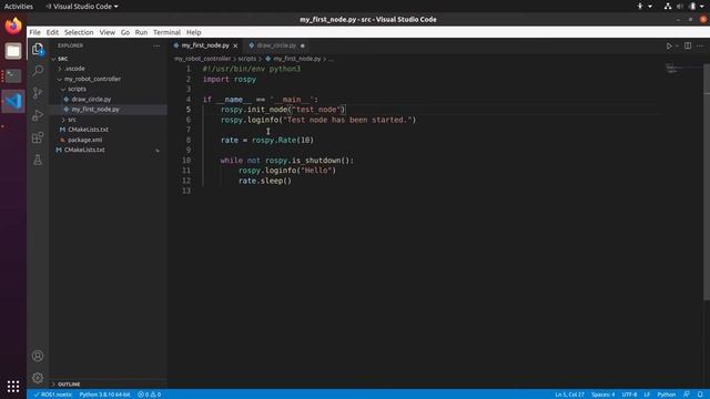 Write a ROS Publisher with Python - ROS Tutorial 7 (ROS1) смотреть онлайн