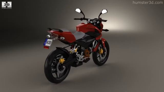 Bajaj Pulsar 200 2012 by 3D model store Humster3D.com смотреть онлайн