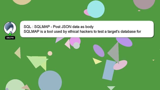 SQL : SQLMAP - Post JSON data as body смотреть онлайн