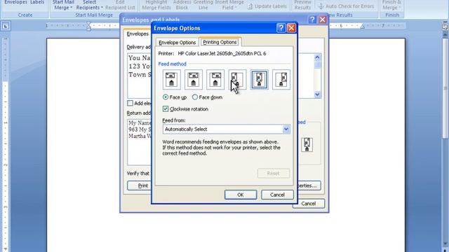 Word 2007 Tutorial 22 - Making An Envelope смотреть онлайн