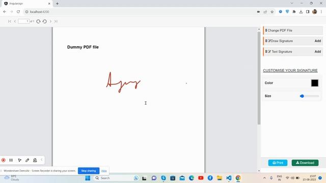 eSign PDF | Angular 16 Pdf Digital Signature смотреть онлайн