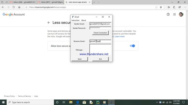 How to send mail by python used GUI смотреть онлайн