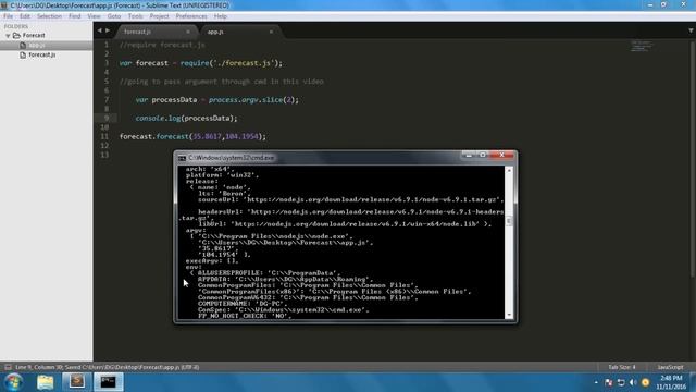 FORECAST API | NODE.JS | PART 3 |COMMAND LINE APPLICATION смотреть онлайн