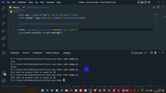 Le Module Nodejs YUP! Validation d'objets JavaScript смотреть онлайн