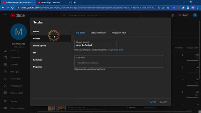 CARA SETTING LOKASI CHANNEL YOUTUBE DENGAN SANGAT MUDAH смотреть онлайн
