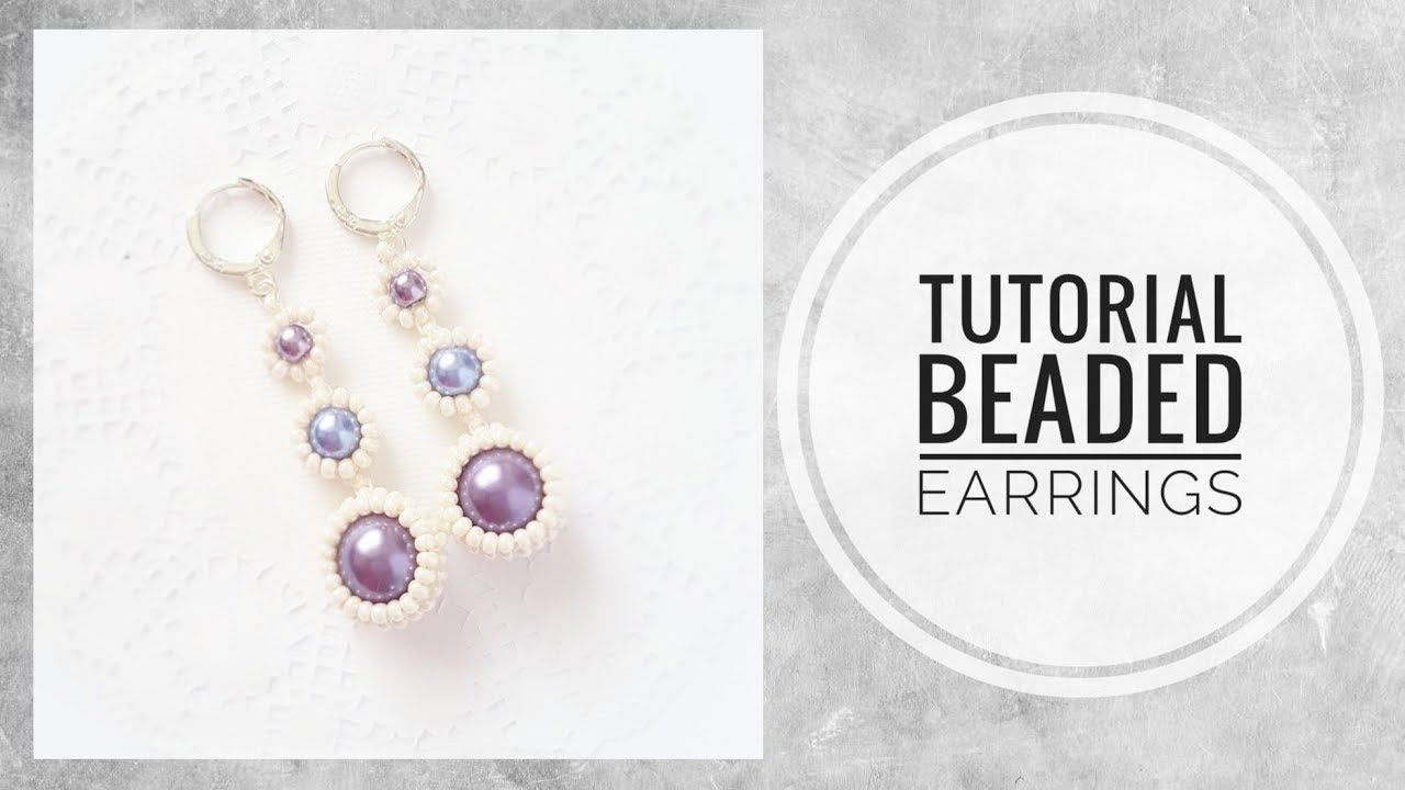 #МК - Серьги из бисера и бусин | #Tutorial - Earrings from beads смотреть онлайн