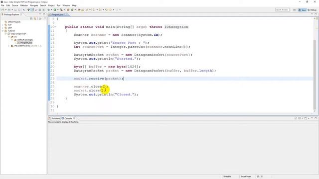 JAVA NETWORK : UDP - P2P Chat (Datagram Socket) [Part 02 : Receive Message] смотреть онлайн