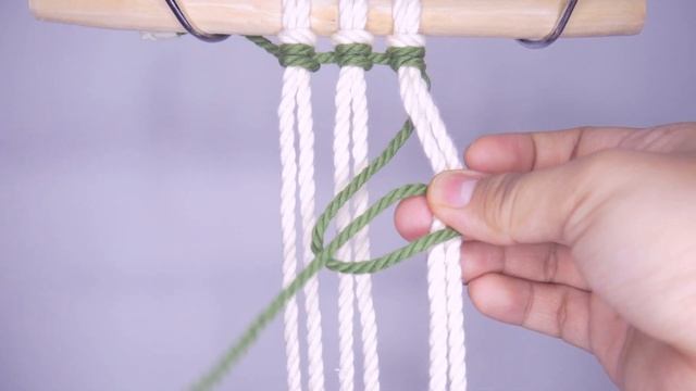How To Vertical Double Half hitch Knot | Basic Pattern for Macrame Pixel смотреть онлайн