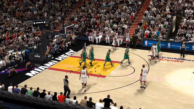 NBA 2K10 (Gameplay): Miami Heat Vs. Boston Celtics (1st & 2nd Quarter)