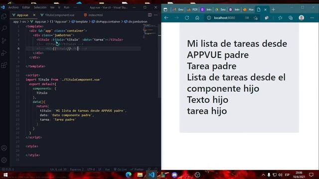 Vue cli comunicación de componentes смотреть онлайн