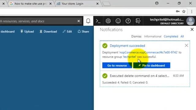 How to install or create new nopCommerce Shopping website on Microsoft Azure смотреть онлайн