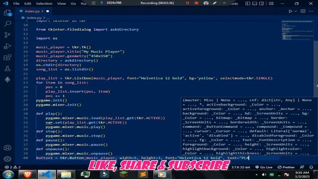 Music Player GUI | GUI Tkinter Player | Python Tutorial смотреть онлайн