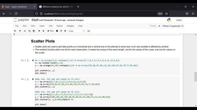 Python Tutorial 11-Maplotlib(Pyplot, ScatterPlot, BarGraph, Histograms, Piecharts) смотреть онлайн