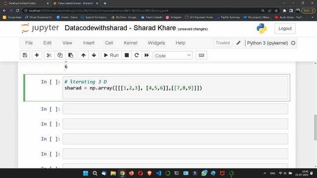 NumPy Array Iterating || nditer 2D & 3D || Complete Python Numpy Tutorial || Iterating NumPy Arrays смотреть онлайн