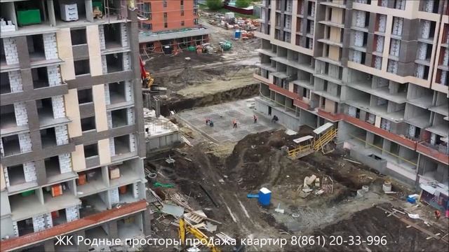 Ход строительства ЖК Родные просторы в Краснодаре I АПРЕЛЬ 2023 смотреть онлайн