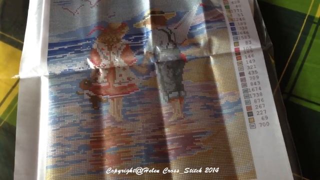 Вышивка крестом: продвижение работы "Часы-завтрак" смотреть онлайн