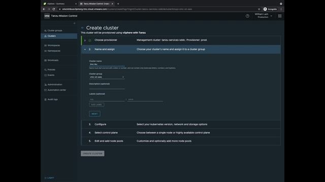 Using Tanzu Mission Control (TMC) to deploy Tanzu Kubernetes Cluster (TKC) on VMware Cloud on AWS смотреть онлайн