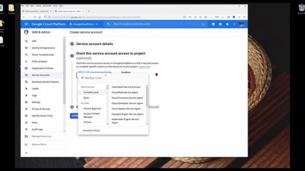 How to create a Google Cloud Service Account and download client json file