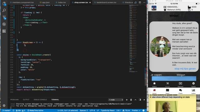 Improving UI using React State, RN Button, ActivityIndicator, and state dependent rendering смотреть онлайн