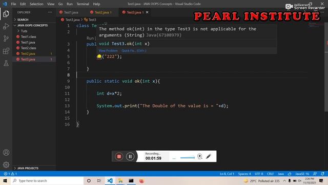 Mastering Void Methods with Parameters in Java :Comprehensive OOP Tutorial by Pearl Institute Batal смотреть онлайн