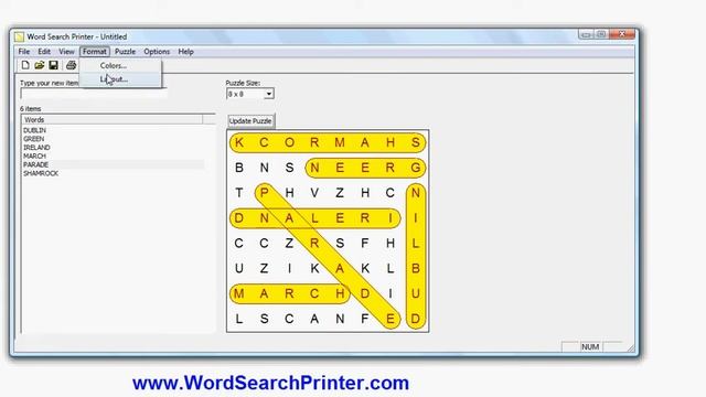 St Patrick's Day Word Search Puzzle Maker Software by WordSearchPrinter.com смотреть онлайн