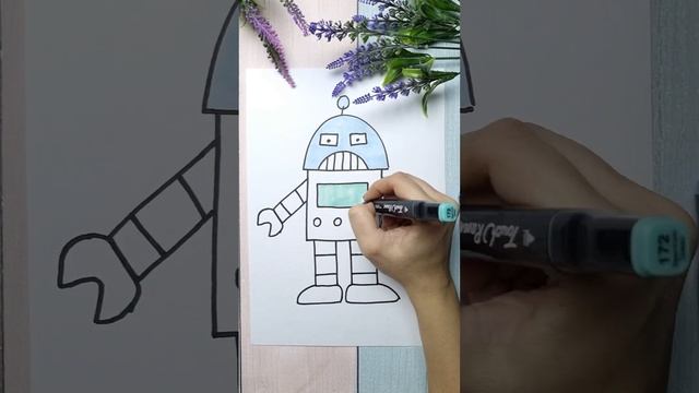 как нарисовать робота? смотреть онлайн