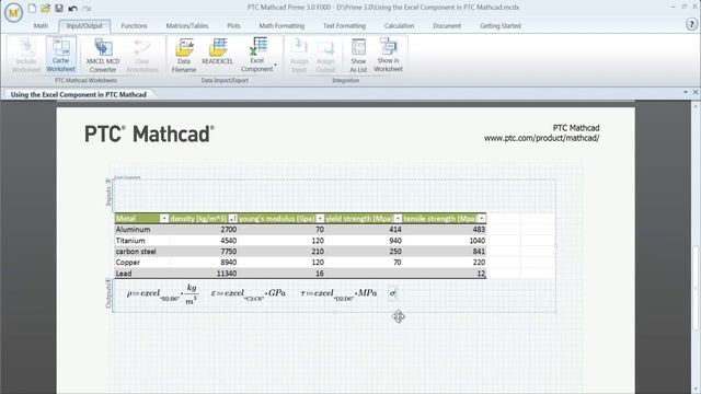PTC Mathcad Prime 3.0 - Excel Components смотреть онлайн