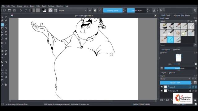 How to draw a picture easily ( Sketch ) with Krita смотреть онлайн