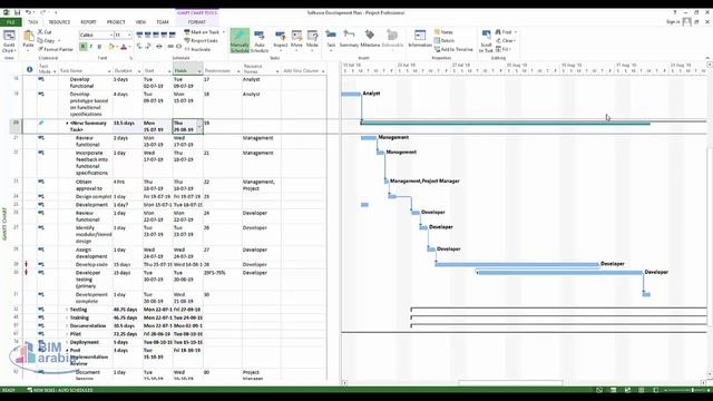 microsoft project Creating a summary task смотреть онлайн