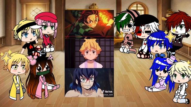 random anime characters react to each other ||part-1||/Demon slayer/ смотреть онлайн