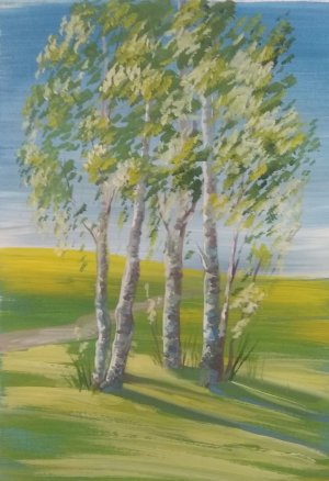 Мастер Класс. Гуашь. Как нарисовать БЕРЕЗКИ. Подробный видеоурок