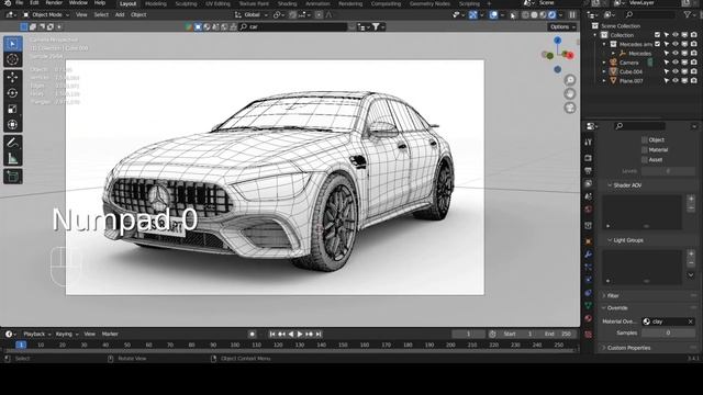 Как отрендерить сетку и геометрию без текстур в Blender смотреть онлайн