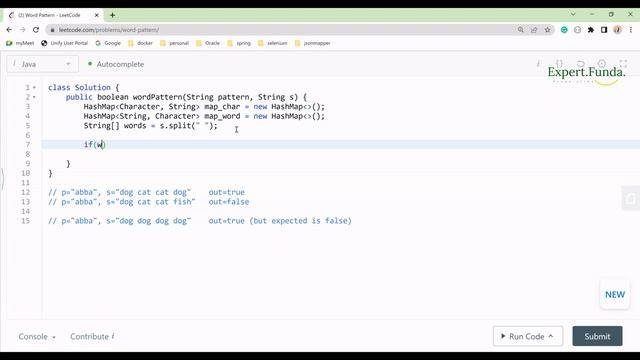 Word Pattern Leetcode 290 Java Solution with Two Hash Maps Approach смотреть онлайн