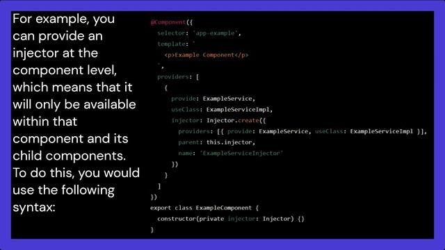 Why @Injectable() { ProvideIn: root} in Angular? | What is Dependency Injection in Angular смотреть онлайн
