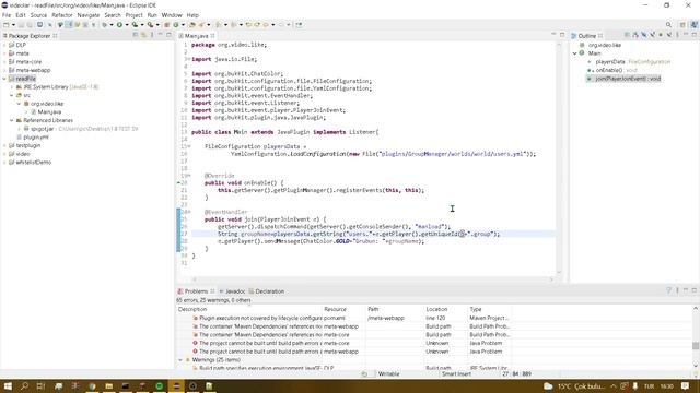 MINECRAFT PLUGIN KODLAMA #16 - Read a Yml File And GroupManager | Bukkit Coding смотреть онлайн