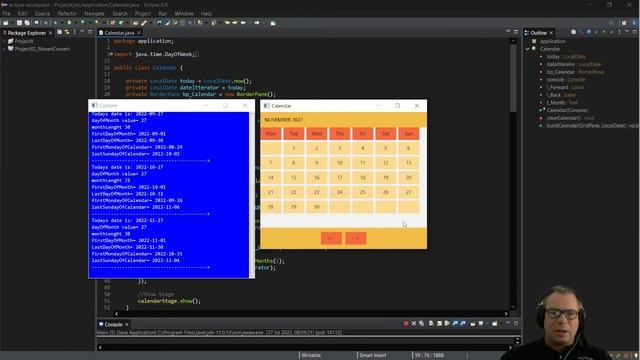 JavaFx Application Calendar Complete смотреть онлайн