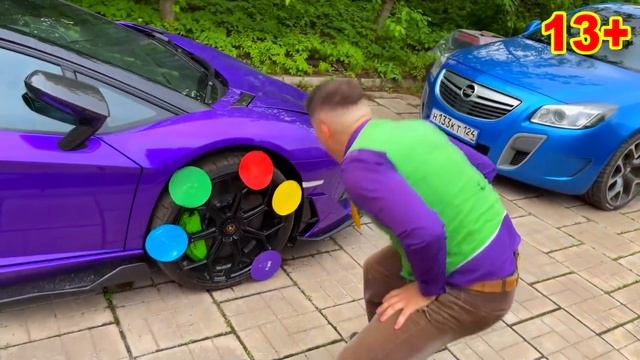 Mr. Joe on Audi 80 Hid Car Keys VS Mr. Joker on Opel Put Tires on Lamborghini 13+ смотреть онлайн
