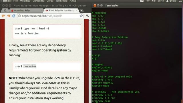 Linux Ubuntu 11.10 + RVM + Ruby 1.9.2 + Rails 3.1 смотреть онлайн