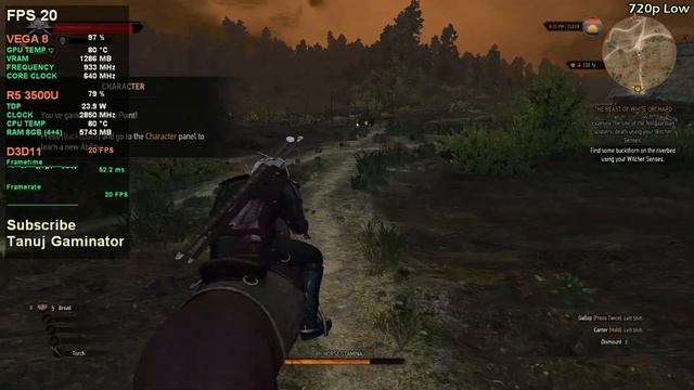 THE WITCHER 3 NEXT GEN | RYZEN 5 3500U | 8GB RAM | BENCHMARK смотреть онлайн