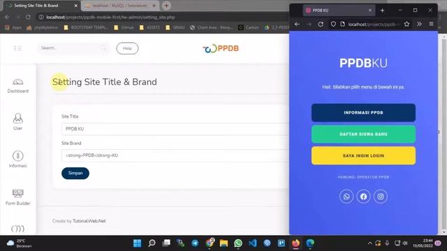Demo - Web Pendaftaran Siswa Baru (PPDB) Dinamis dengan Form Builder (PHP - MySQL - Javascript) смотреть онлайн