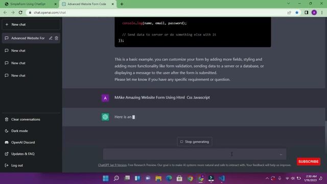 Make Website Forms Using ChatGPT In 3 Minutes | ChatGPT Tutorials | #chatgpt #openai смотреть онлайн
