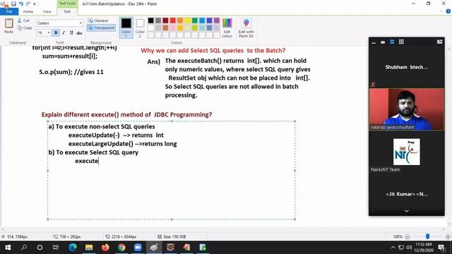 [Advance java]:Batch processing/upgradation(29/12/2020) смотреть онлайн