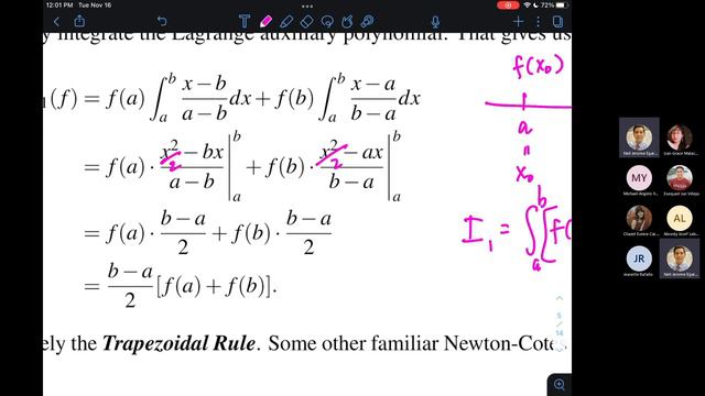 MATH 174 V Meeting 17 Newton Cotes Quadratures (20211116) смотреть онлайн