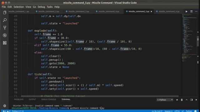 Python Game Programming Tutorial: Missile Command Part 5 смотреть онлайн