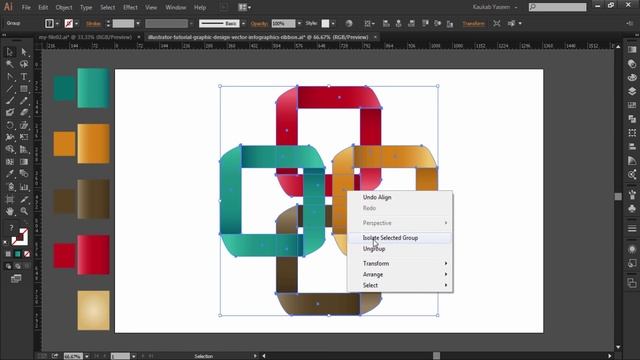 Illustrator Tutorial | Graphic Design | Infographics (Ribbon) смотреть онлайн