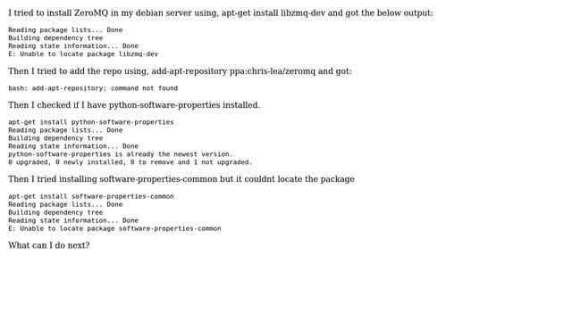 DevOps & SysAdmins: Unable to install ZeroMQ in debian смотреть онлайн