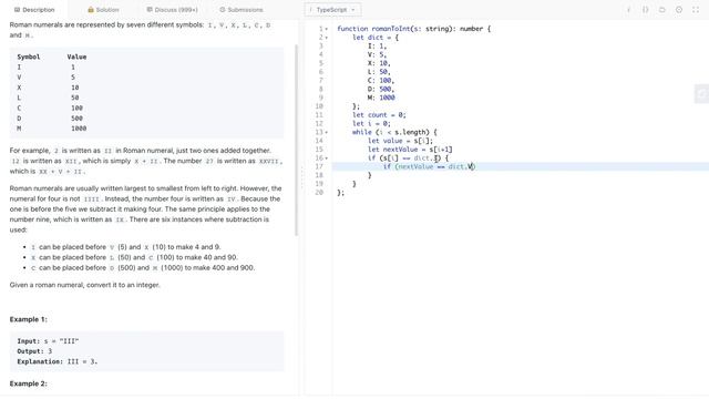 How to Convert Roman Number To Integer? - Typescript Challenge - Leetcode problem 017 смотреть онлайн