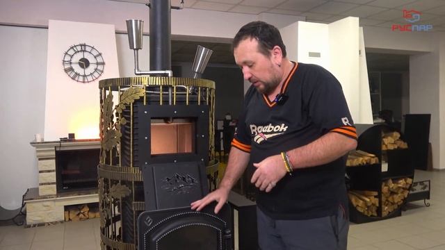 Чугунная печь Эверест Легкий пар ПРОФИ. Банная печь для больших парных смотреть онлайн