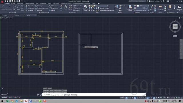 2/4 Урок Автокад (AutoCAD). Экспресс курс. Команды редактирования. Черчение плана. смотреть онлайн